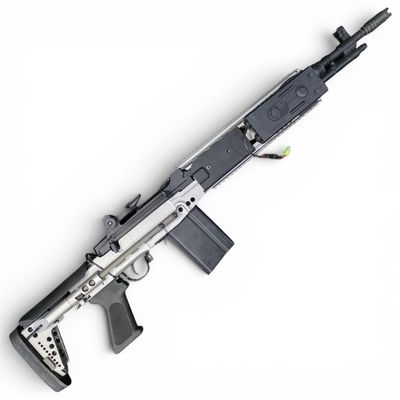 Used CYMA Sport Full Metal M14 EBR Designated Marksman Rifle Airsoft AEG (Color: Silver / EBR Stock)