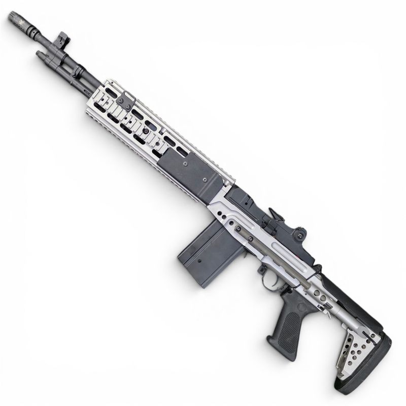 Used CYMA Sport Full Metal M14 EBR Designated Marksman Rifle Airsoft AEG (Color: Silver / EBR Stock)