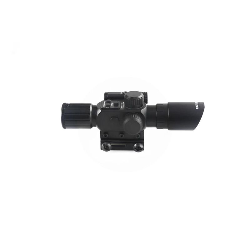 Lancer Tactical 4x30IR Short Red Dot Scope Equipped With Red Laser Mechanism Fits 11mm/20mm Rails - (Black)