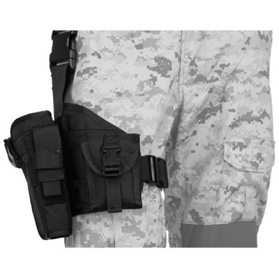 Lancer Tactical Airsoft MOLLE Platform Drop Leg Pistol Holster - BLACK
