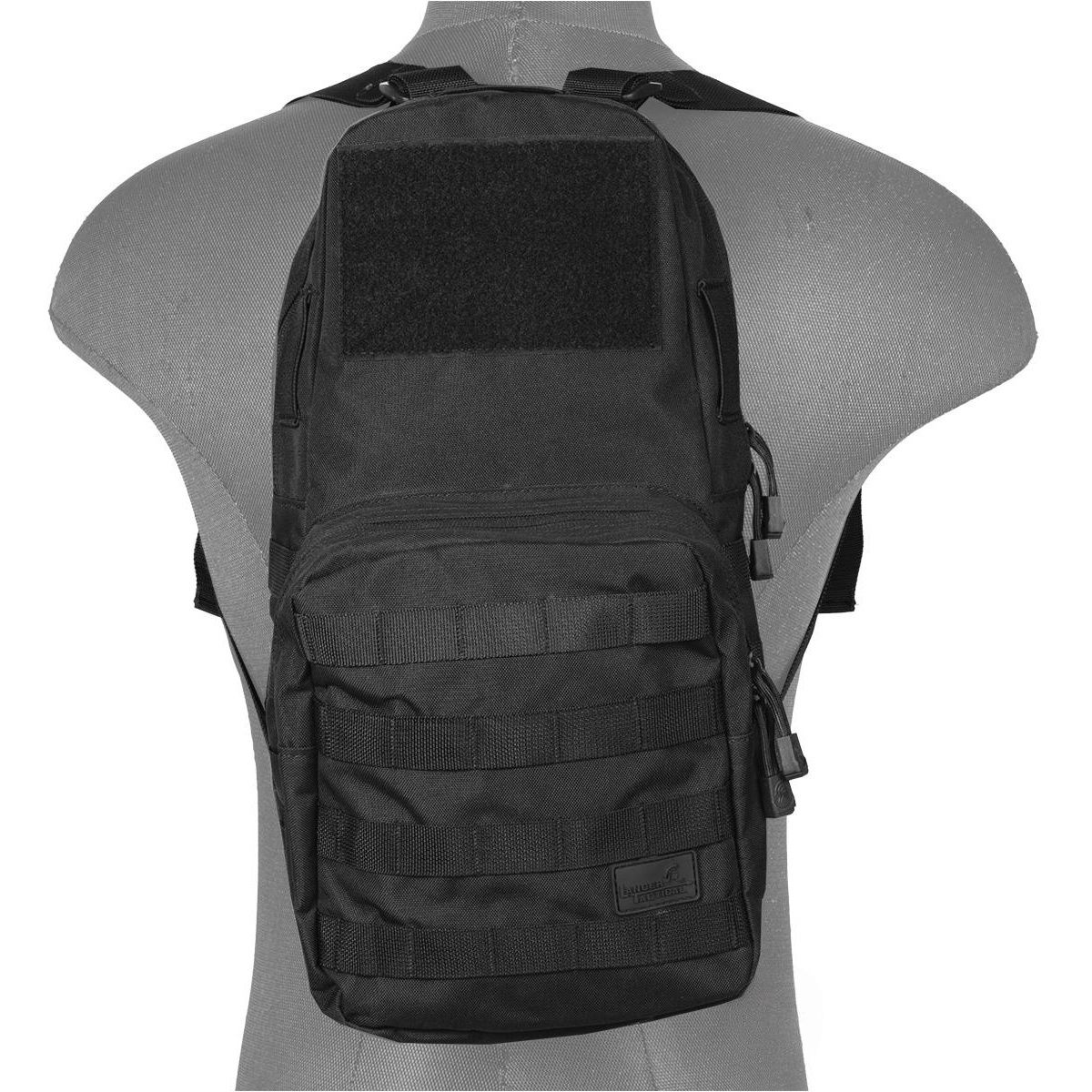 Lancer Tactical 1000D Nylon Airsoft Molle Hydration Backpack, Color: Black