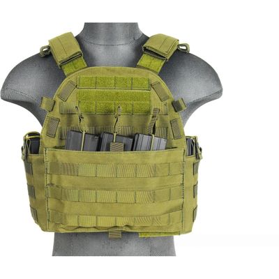 Lancer Tactical 1000D Nylon Modular Airsoft MOLLE Tactical Vest w/Triple Mag Pouch