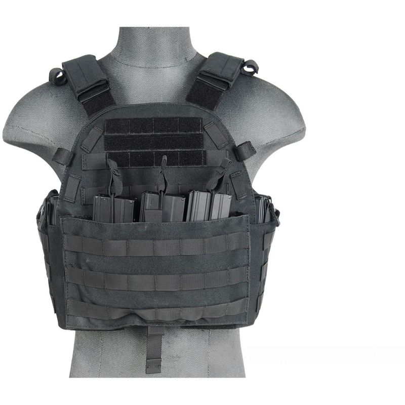 Lancer Tactical 1000D Nylon Modular Airsoft MOLLE Tactical Vest w/Triple Mag Pouch
