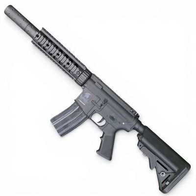 Used Lancer Tactical Gen 2 M4 SD Carbine Airsoft AEG Rifle with Mock Suppressor