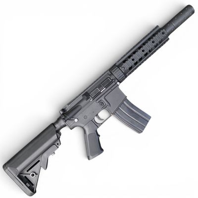 Used Lancer Tactical Gen 2 M4 SD Carbine Airsoft AEG Rifle with Mock Suppressor
