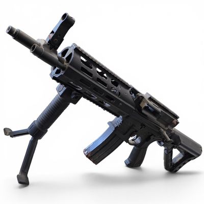 Used G&G CM16 LMG Airsoft AEG Light Machine Gun in Black