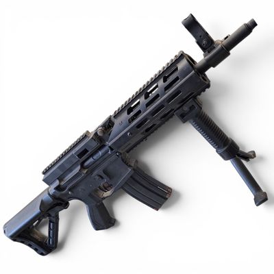 Used G&G CM16 LMG Airsoft AEG Light Machine Gun in Black