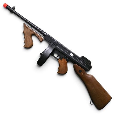 Used Cybergun x Thompson 1928 "Chicago Typewriter" Airsoft AEG Rifle w/ Imitation Wood Furniture | Pre-Owned