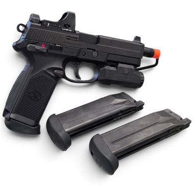 Used TM FN FNX-45 Tactical Airsoft Gas Blowback Pistol Package