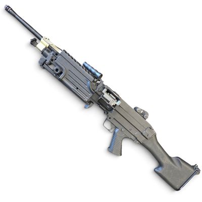 Used Cybergun x FN M249 MINIMI SAW Machine Gun w/ Metal Receiver - A&K (Model: MK II / Black) | Pre-Owned