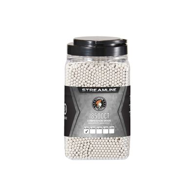Lancer Tactical Streamline Competition Grade .20g Airsoft BBs – 18,500 Rounds – White