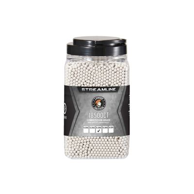 Lancer Tactical Streamline Competition Grade .28g Airsoft BBs – 18,500 Rounds – White