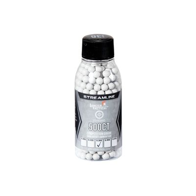 Lancer Tactical Streamline .36g Competition Grade Airsoft BBs – 500 Rounds | White