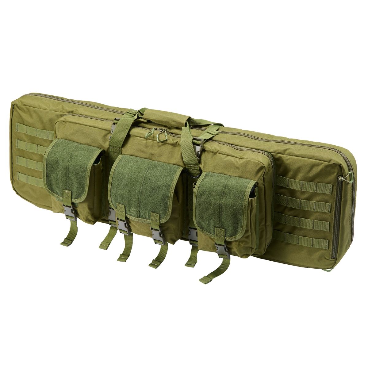 Lancer Tactical 42" Double Airsoft Rifle Bag – 1000D Nylon | OD Green