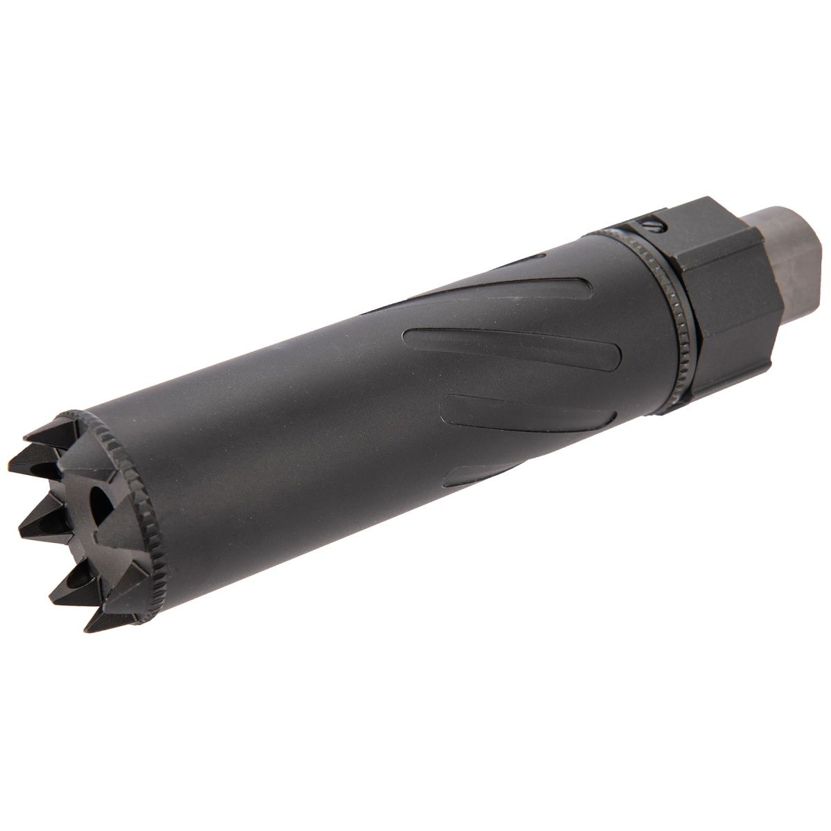 5KU SOCOM556RC Monster QD Airsoft Mock Suppressor with Flash Hider – 6" Fluted | 14mm CCW | Black