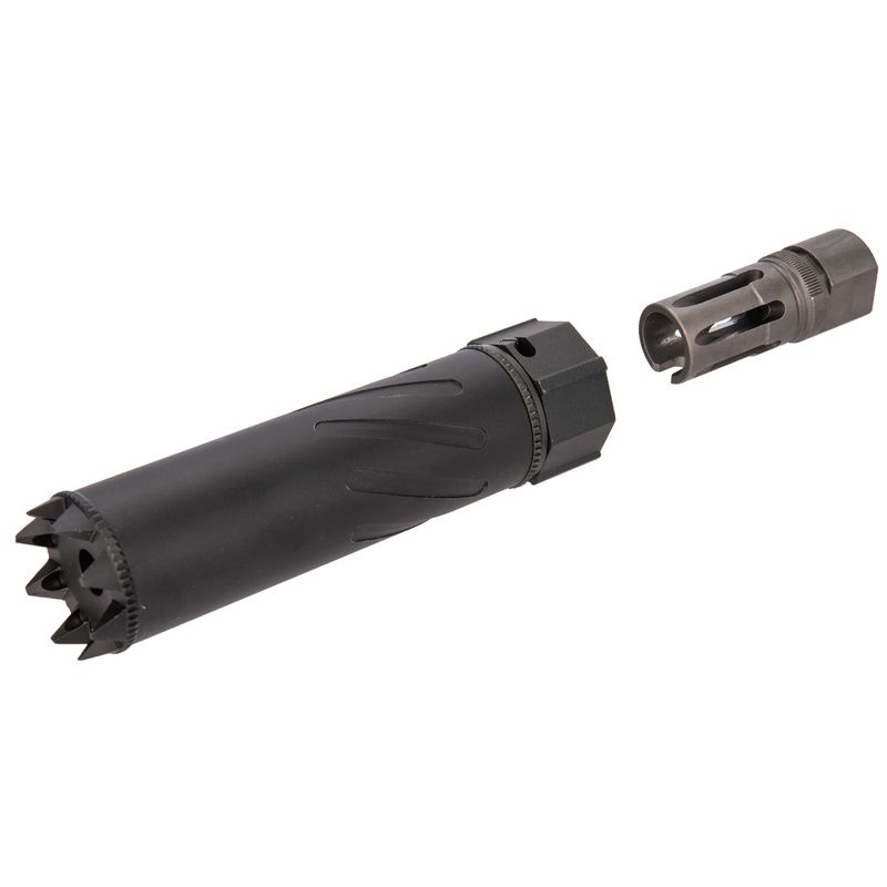 5KU SOCOM556RC Monster QD Airsoft Mock Suppressor with Flash Hider – 6" Fluted | 14mm CCW | Black
