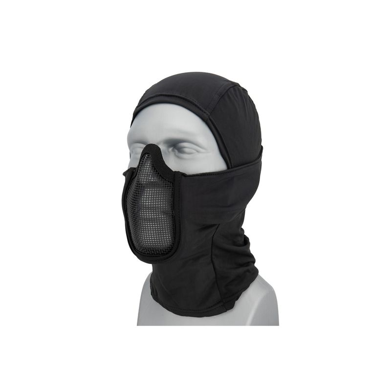 Lancer Tactical Shadow Warrior Hood Mesh Balaclava Face Mask – Black / Tan