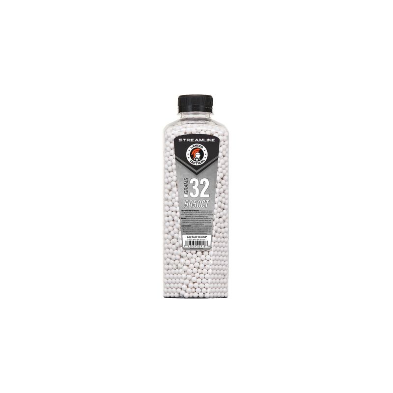Lancer Tactical Streamline Competition Grade .32g Airsoft BBs – 5,050 Rounds – White