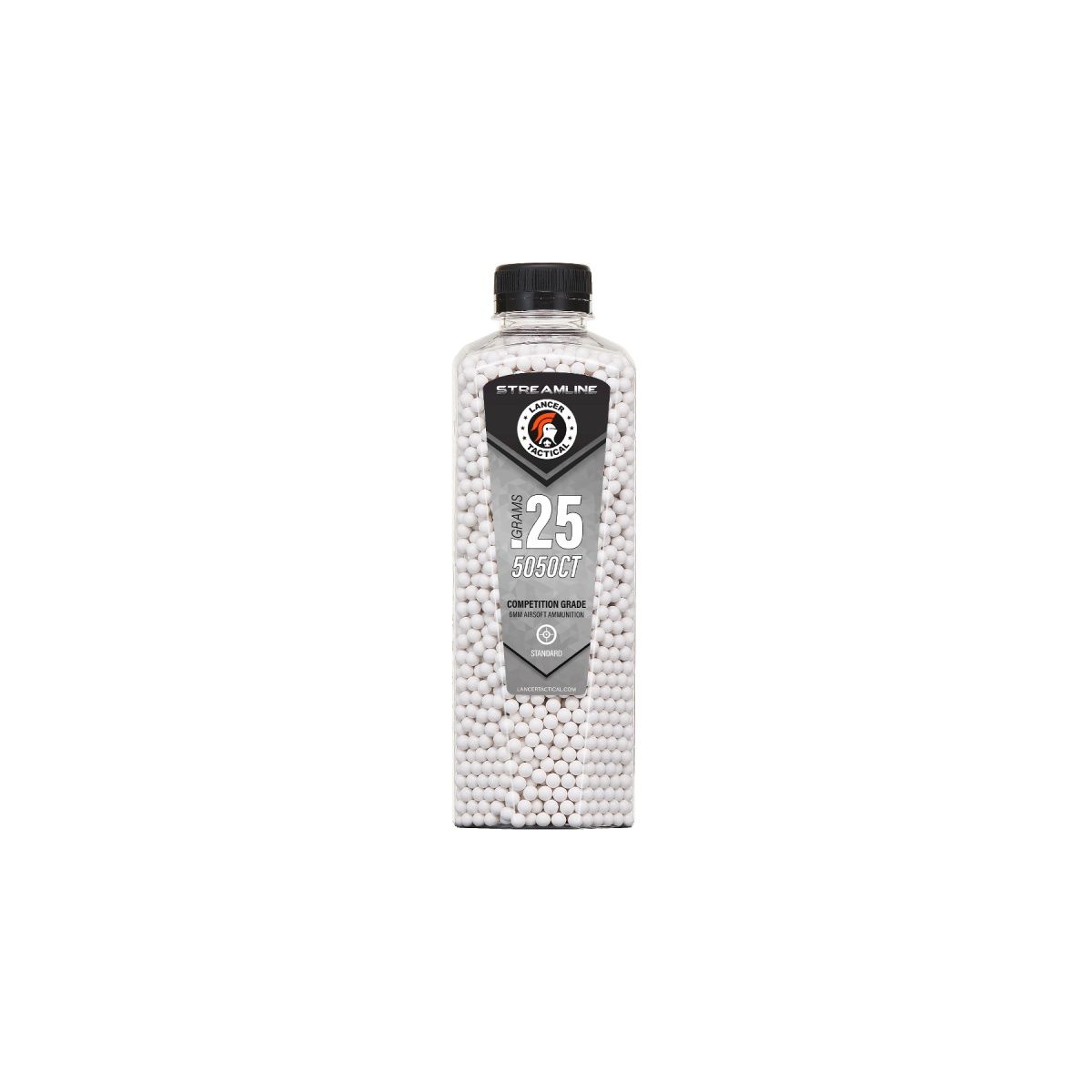 Lancer Tactical Streamline Competition Grade .25g Airsoft BBs – 5,050 Rounds – White