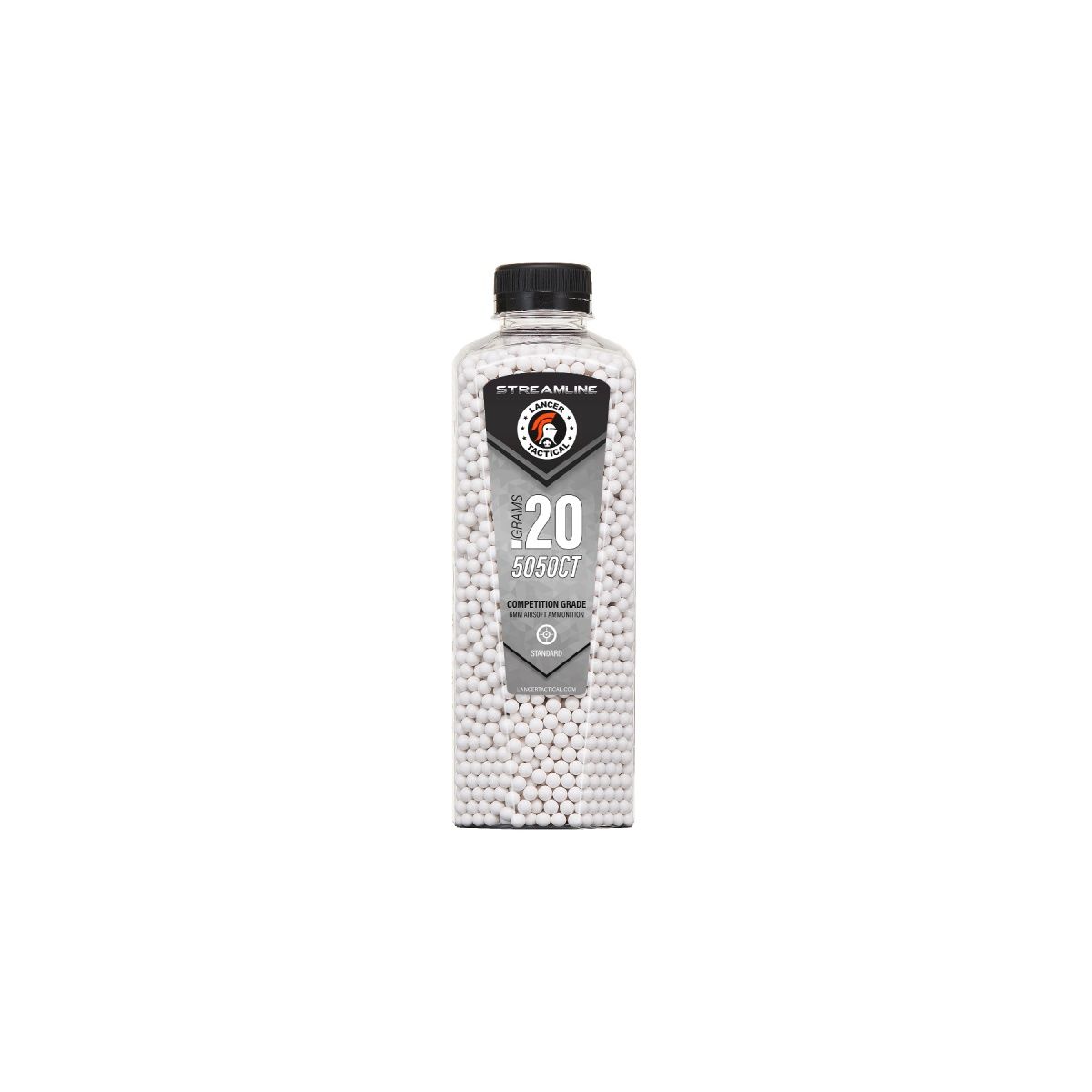 Lancer Tactical Streamline Competition Grade .20g Airsoft BBs – 5,050 Rounds – White