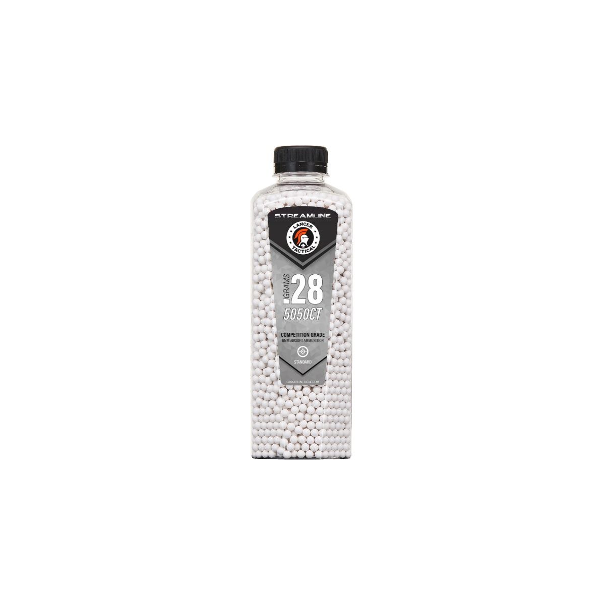 Lancer Tactical Streamline Competition Grade .28g Airsoft BBs – 5,050 Rounds – White