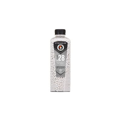 Lancer Tactical Streamline Competition Grade .28g Airsoft BBs – 5,050 Rounds – White