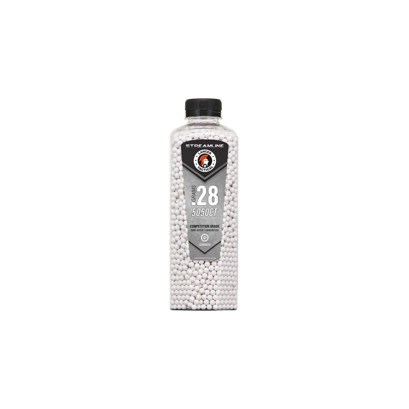 Lancer Tactical Streamline Competition Grade .28g Airsoft BBs – 5,050 Rounds – White