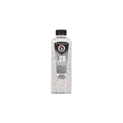 Lancer Tactical Streamline Competition Grade .28g Airsoft BBs – 5,050 Rounds – White