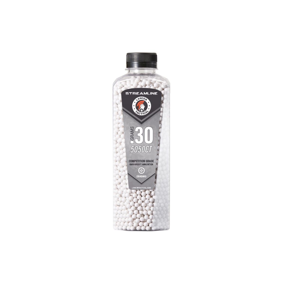 Lancer Tactical Streamline Competition Grade .30g Airsoft BBs – 5,050 Rounds – White