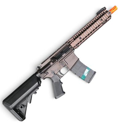 Used EMG Helios x Daniel Defense MK18 RIII Gas Blowback Airsoft Rifle - Golden Eagle (Color: Tan / 9.5" RIS)