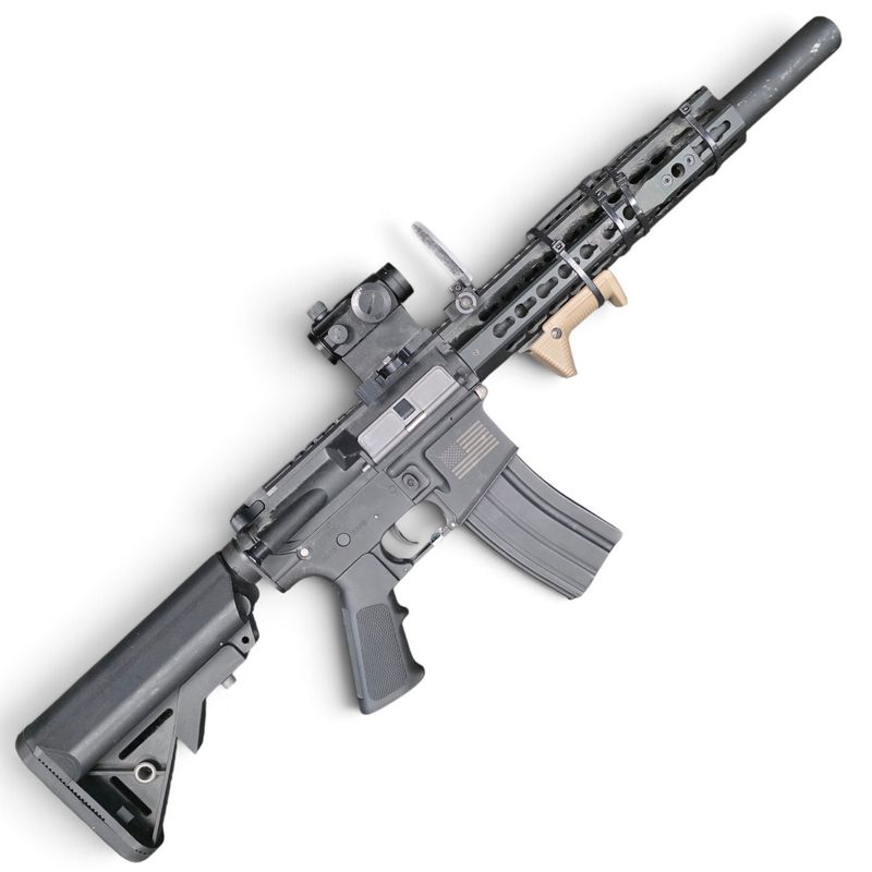 Used Matrix / S&amp;T Sportsline M4 RIS Airsoft AEG Rifle w/ G3 Micro-Switch Gearbox (Model: Black Keymod 10" w/ Suppressor) | Pre-Owned