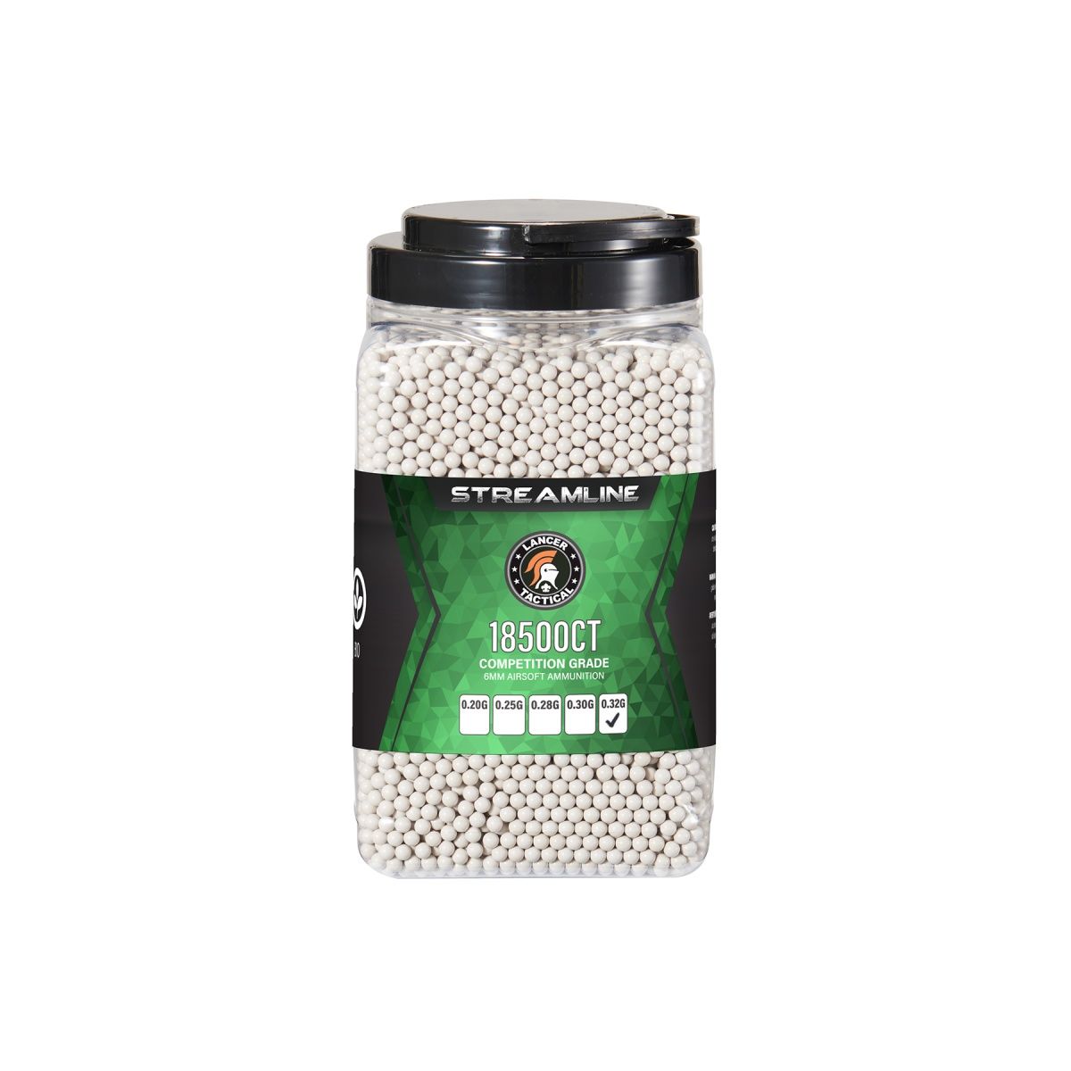 Lancer Tactical Streamline Competition Grade Outdoor .32g Airsoft BBs – 18,500 Rounds