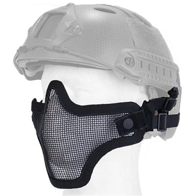 UK Arms Tactical Metal Mesh Helmet-Mount Lower Face Mask – Black