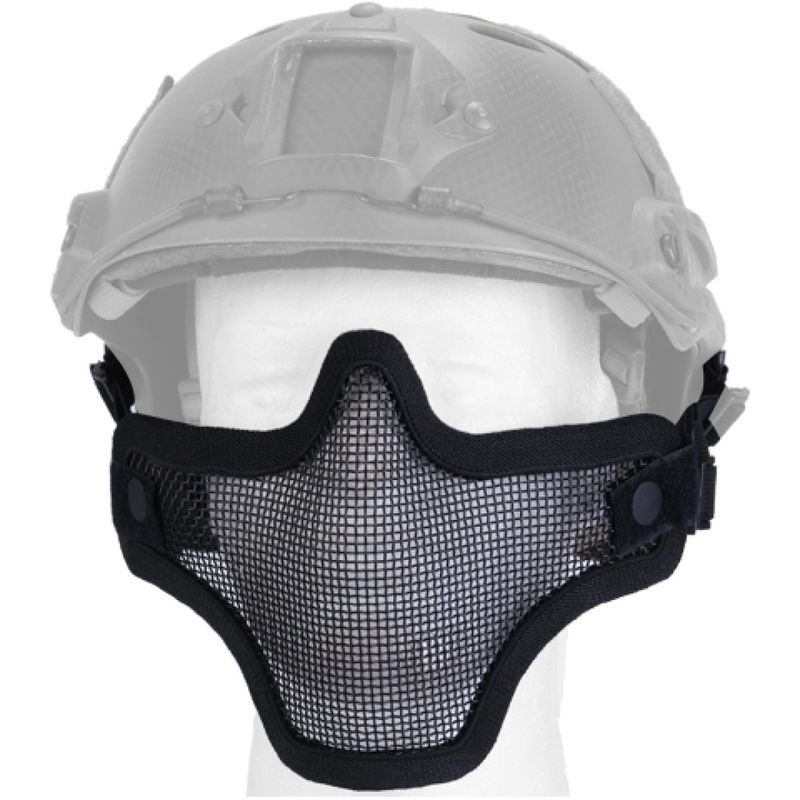 UK Arms Tactical Metal Mesh Helmet-Mount Lower Face Mask – Black