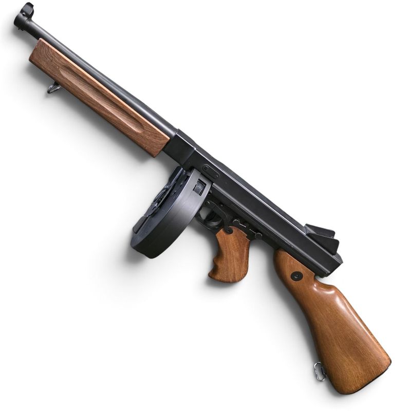 Used Cybergun x Auto Ordnance M1A1 Airsoft AEG Rifle w/ Metal Receiver &amp; Drum Magazine