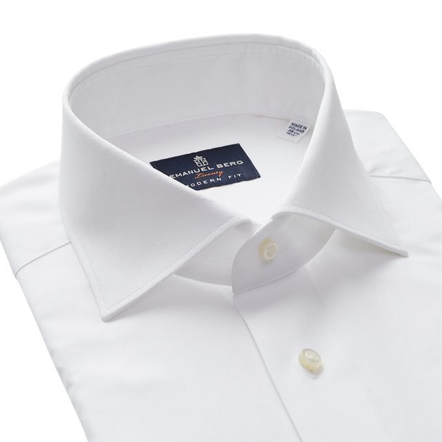 Emanuel Berg Performance Yarn Solid Dress Shirt