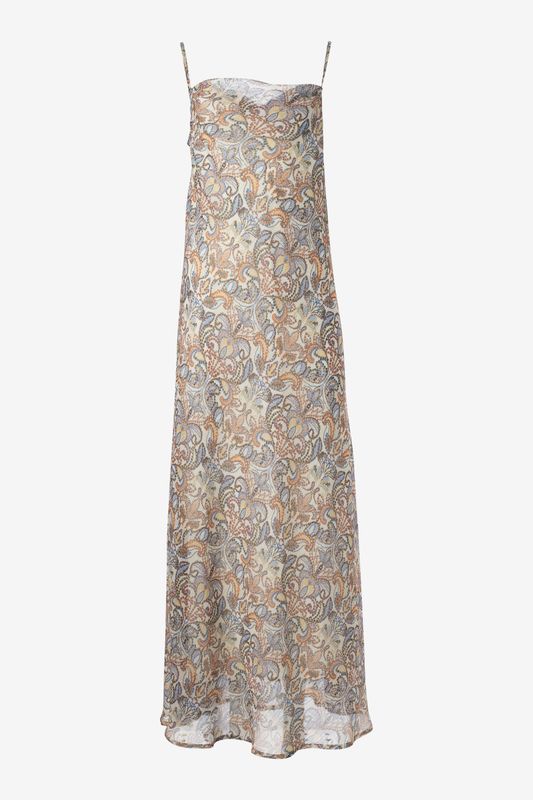 Iris Setlakwe Metalic Print Slip Dress