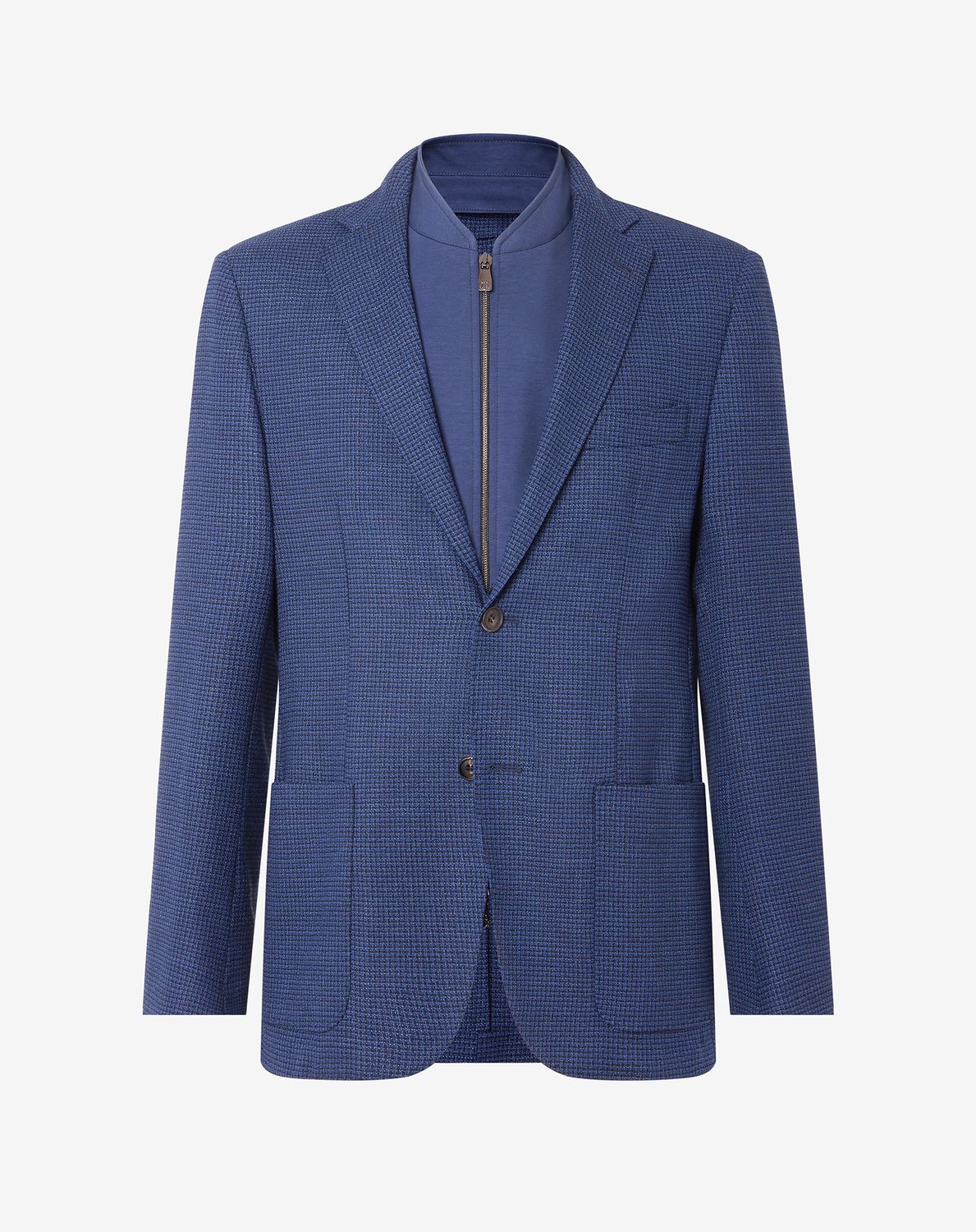 Corneliani Hopsack ID Stretch Wool Jacket w/ Removable Vest