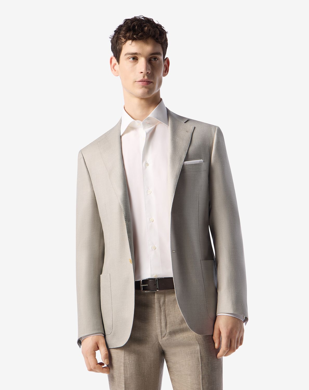 Corneliani Light Gate Wool, Silk, &amp; Linen Sport Coat