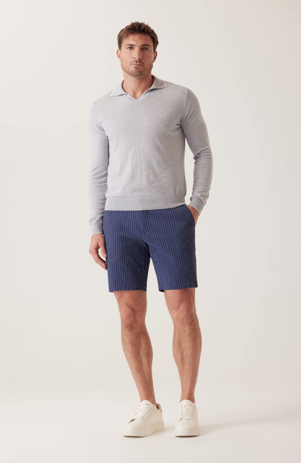 Deke Striped Supernatural Seersucker Bermuda Shorts