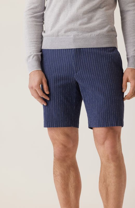 Deke Striped Supernatural Seersucker Bermuda Shorts