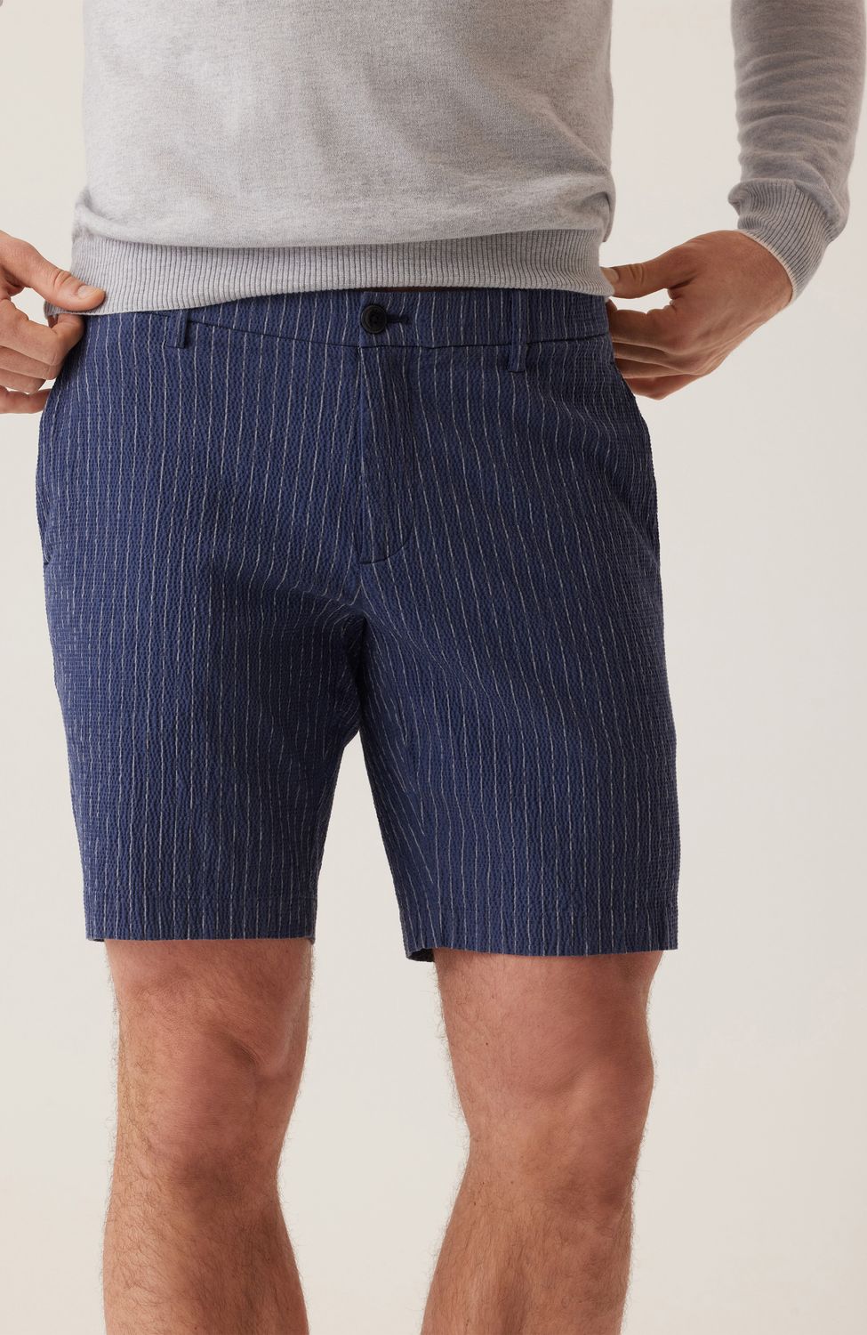 Deke Striped Supernatural Seersucker Bermuda Shorts