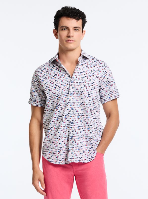 Robert Graham Board Bash Woven Short Sleeve Shirt