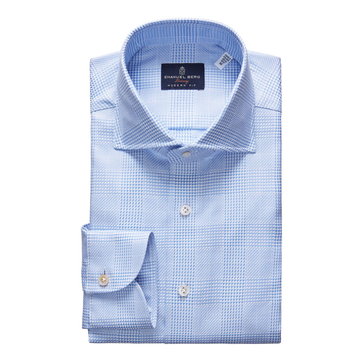 Emanuel Berg Modern Fit Prince of Wales Check Shirt