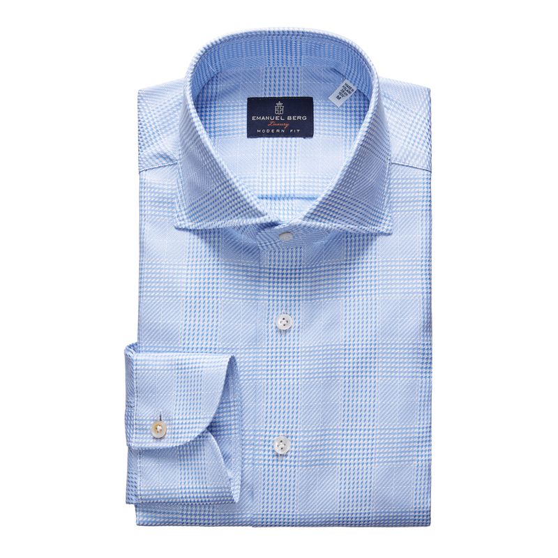 Emanuel Berg Modern Fit Prince of Wales Check Shirt