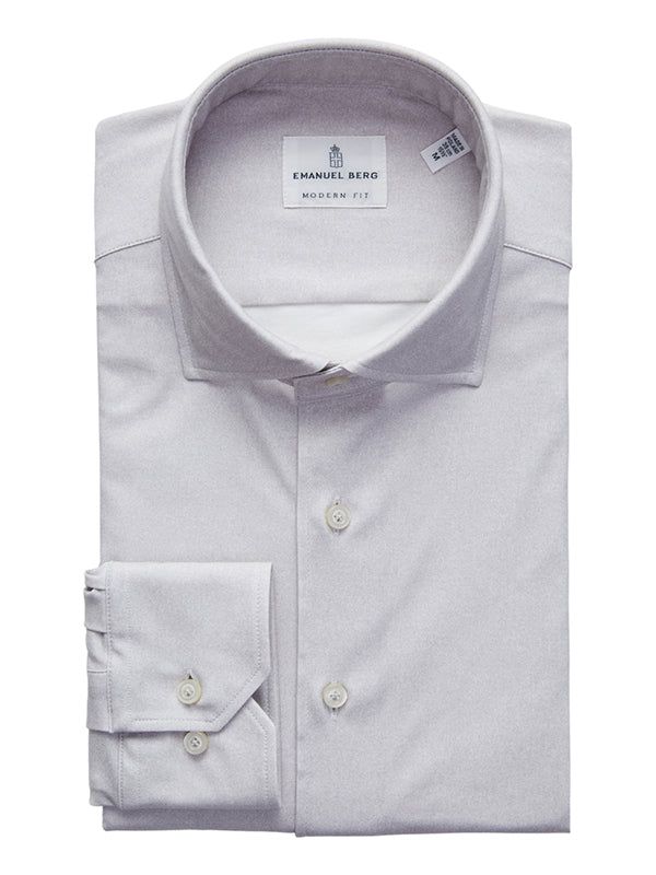 Emanuel Berg Modern Fit Heathered Solid 4Flex Shirt