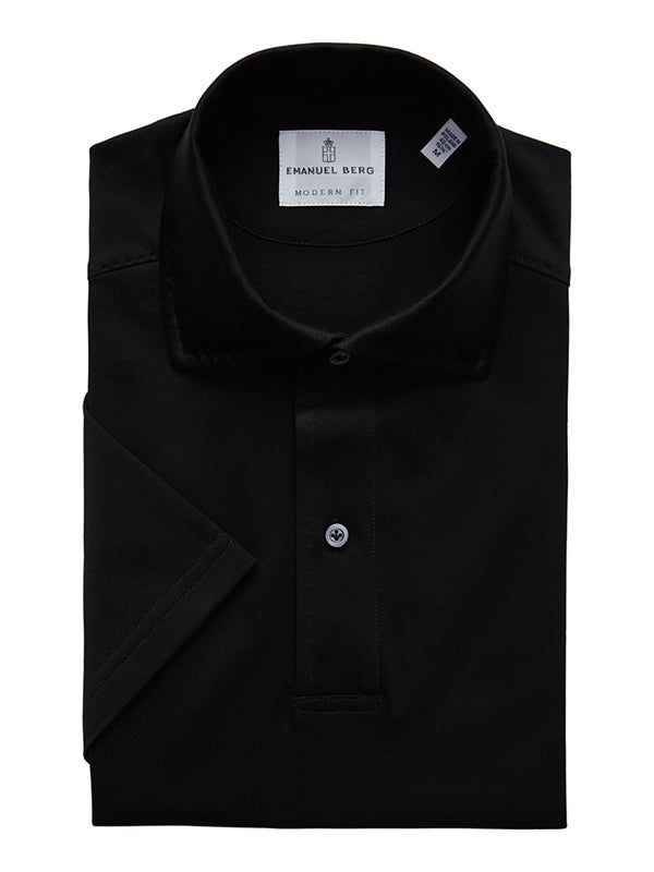 Emanuel Berg Modern Fit Jersey Short Sleeve Polo Shirt