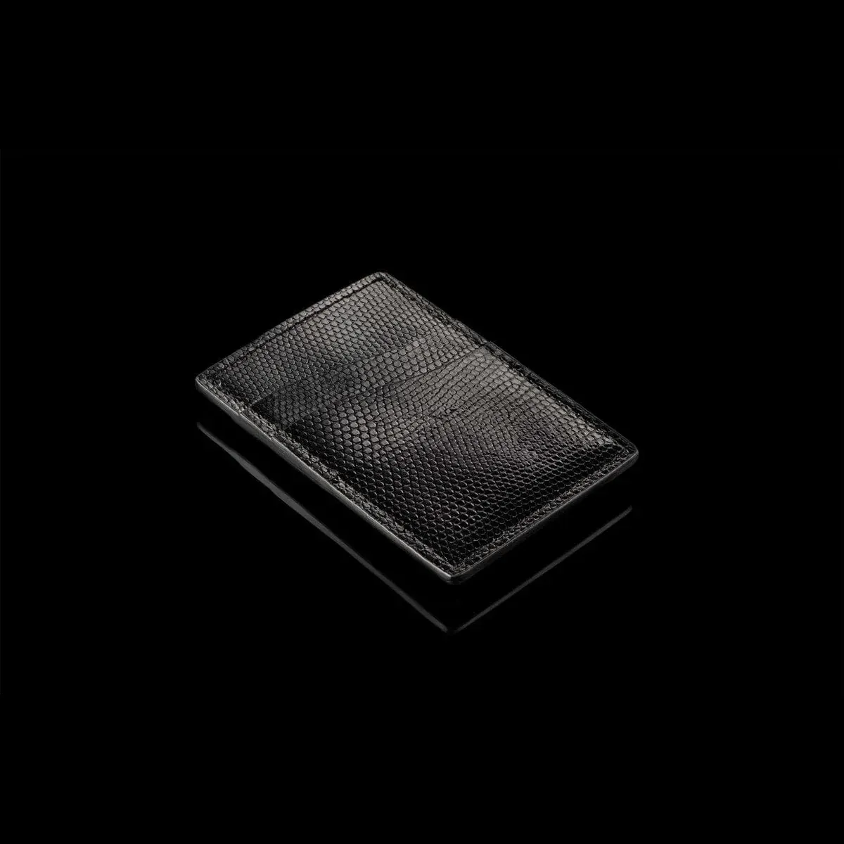 William Henry Midnight Lizard Card Wallet