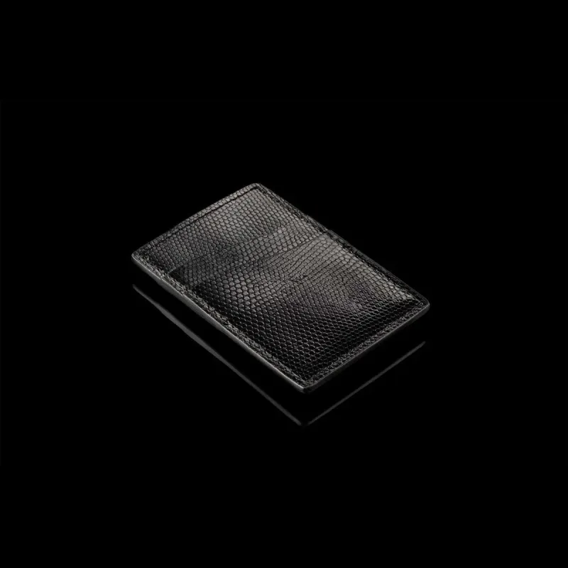 William Henry Midnight Lizard Card Wallet