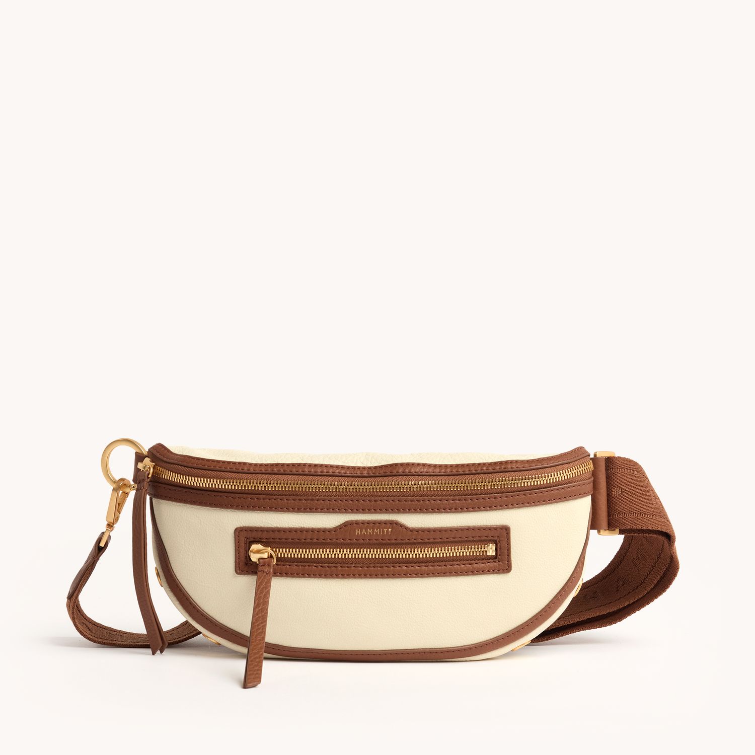 Hammitt Charles Crossbody Med Bag Courtyard Cream/Brushed Gold